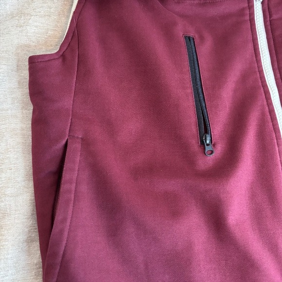 Fila Filativa Women's Puff Vest Asymmetrical Zip Pop Collar Purple White Sz M - Picture 6 of 8